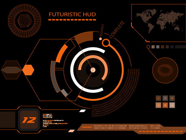 Futuristic touch screen user interface HUD - Photo, Image