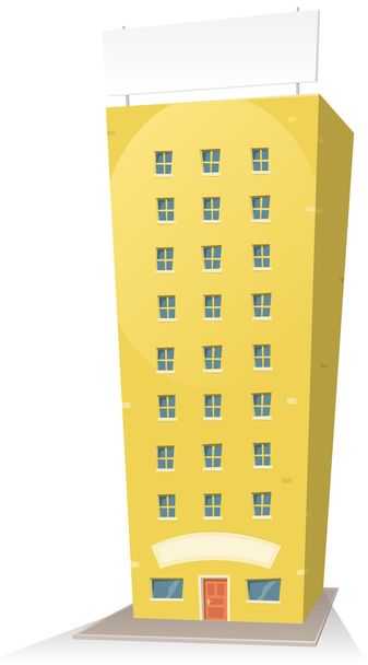 Мультиплікаційна будівля зі знаком
 - Вектор, зображення