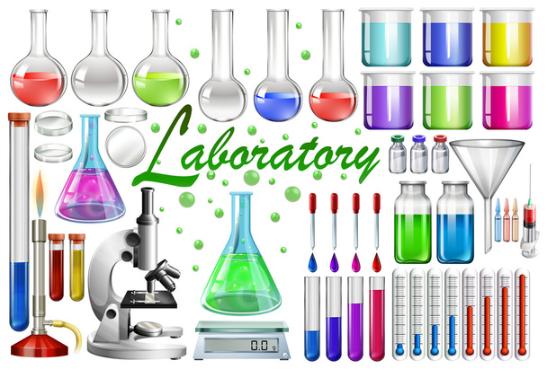 Laboratory tools and equipments - Vector, Image