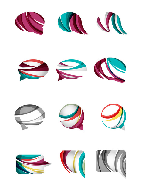 set van abstracte tekstballon - Vector, afbeelding