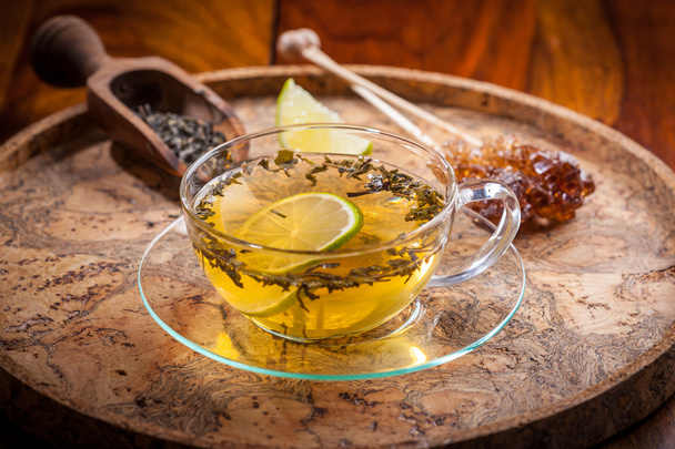 šálek zeleného čaje - Fotografie, Obrázek