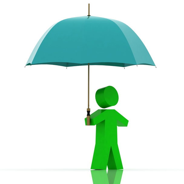 Person with umbrella - Фото, изображение