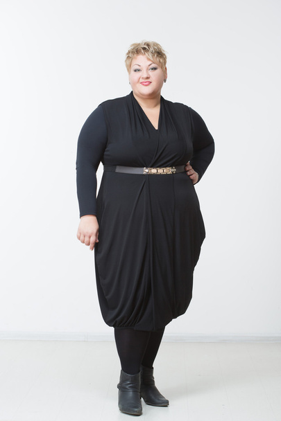 Fat woman in a beautiful dress - Valokuva, kuva