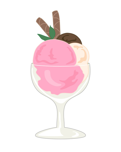 アイスクリームデザート - ベクター画像