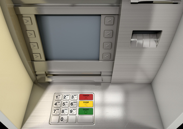 Zbliżenie ATM fasadowe - Zdjęcie, obraz