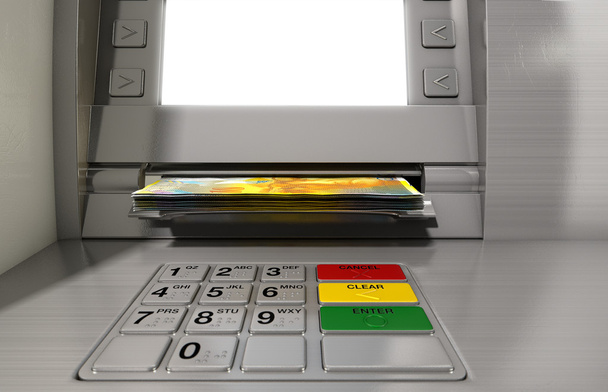 Homlokzati ATM készpénz Withdrawel - Fotó, kép
