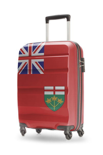 Maleta con serie canadiense territorio o provincia de bandera - Ontario - Foto, Imagen