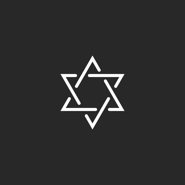 Logo de l'étoile de David monogramme
 - Vecteur, image