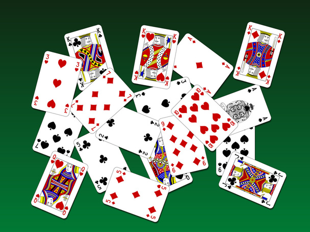 Korttien pelaaminen kannella
 - Vektori, kuva