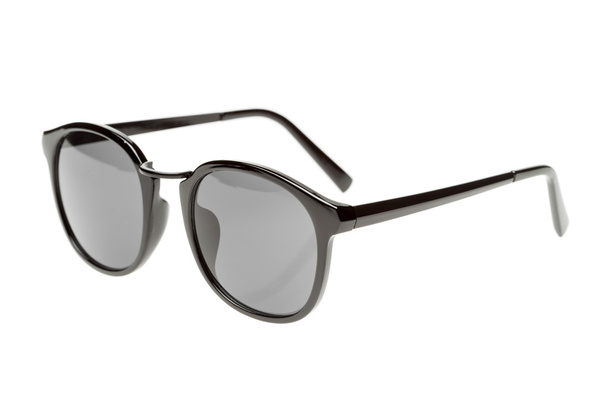 black sunglasses isolated on white background - 写真・画像
