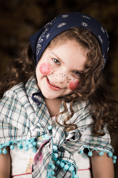 Cute little girl dressed as a traditional easter witch - Foto, Imagem