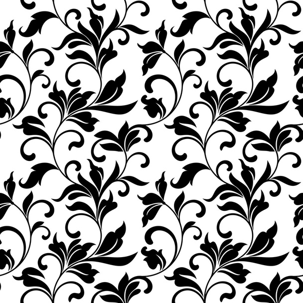 Elegant seamless pattern with classic tracery on a white background - Вектор,изображение