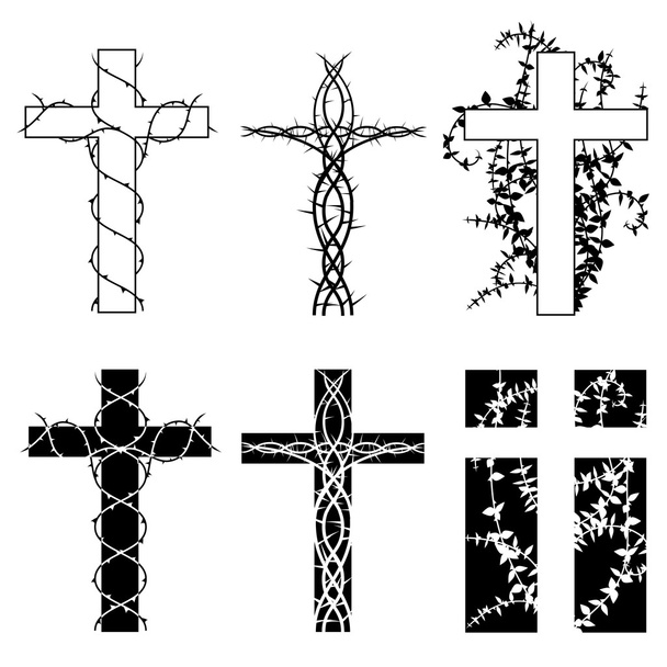 Колючие кресты
 - Вектор,изображение