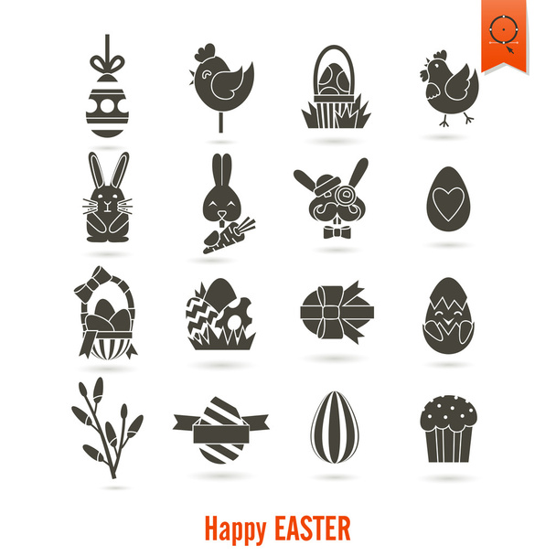 Celebration Easter Icons - Vetor, Imagem