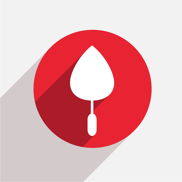 Vector modern trowel red circle icon - Vector, Image