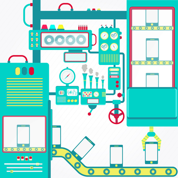 Industry of mobile - Vector, Image