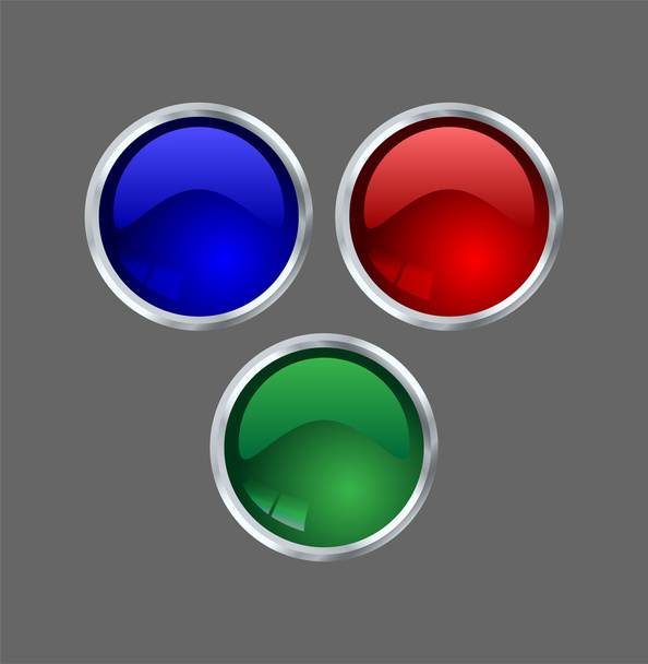 Botones metálicos
 - Vector, Imagen