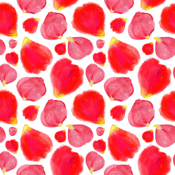 Muster mit roten Blütenblättern - Foto, Bild