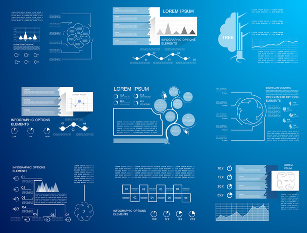 Business infographics design, templates for presentation - Vektor, obrázek