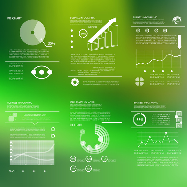 インフォ グラフィックを設定、g にビジネス データの可視化のための要素 - ベクター画像
