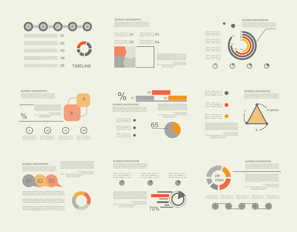 Infographics elements, modern business design - Vettoriali, immagini