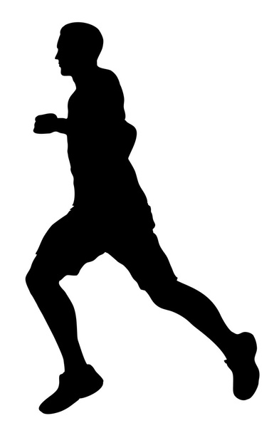 Running man silhouette - Vector, Image