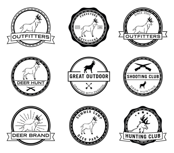 Deer hunter badge - Vektori, kuva