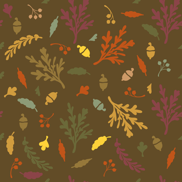 Pattern of leaves and plants. - Vektor, obrázek