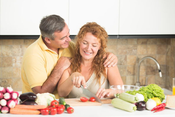 Mature couple in the kitchen - Photo, Image