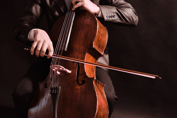 Man playing on cello  - Zdjęcie, obraz