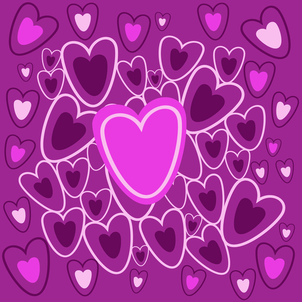 Pink hearts - Vector, afbeelding