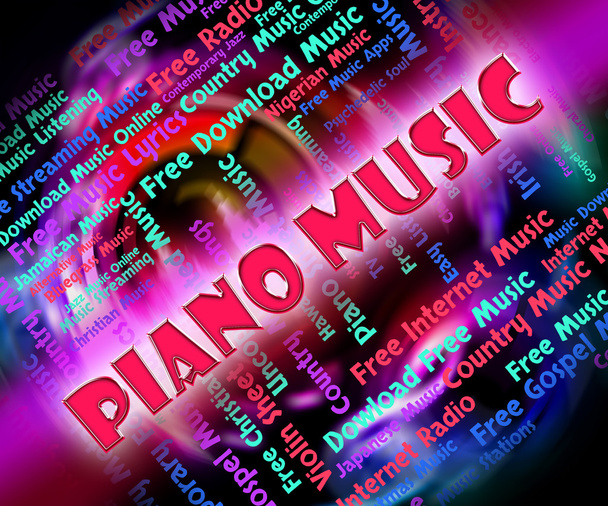 Πιάνο μουσική μέσα ηχογράφηση και πληκτρολόγιο - Φωτογραφία, εικόνα