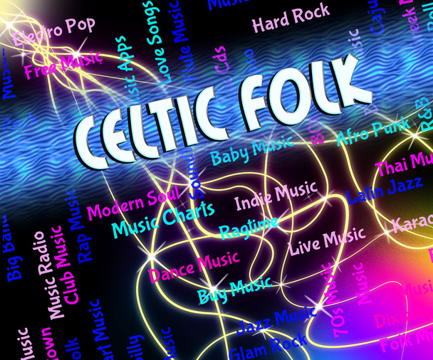 Celtycki Folk reprezentuje ścieżki dźwiękowe i Audio - Zdjęcie, obraz