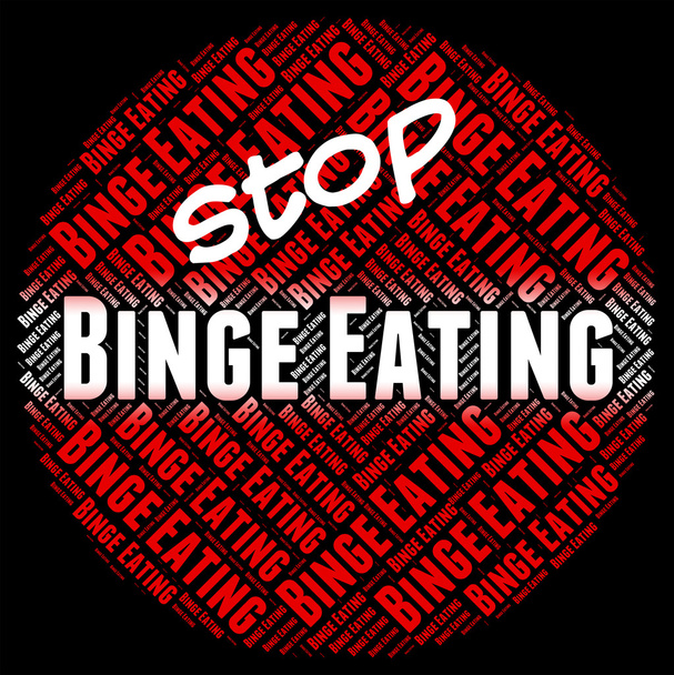 Stop Binge vertegenwoordigt Finish uit eten en Ate - Foto, afbeelding