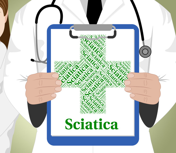Sciatica Word Shows Poor Health And Affliction - Photo, Image