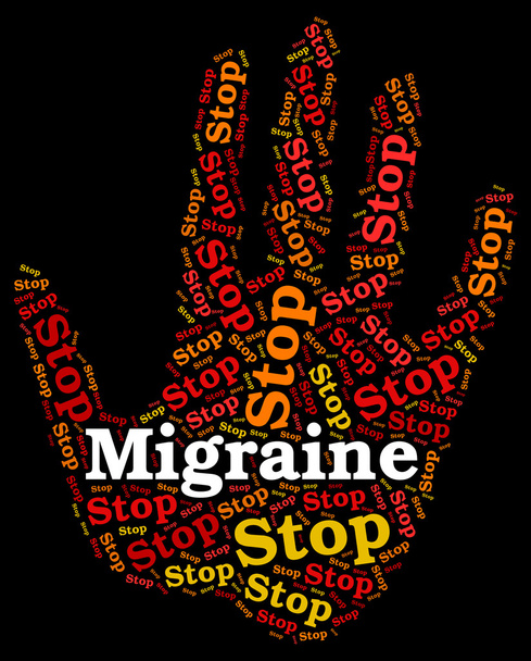 Migren anlamına gelir uyarı işareti ve kontrol durdurmak - Fotoğraf, Görsel