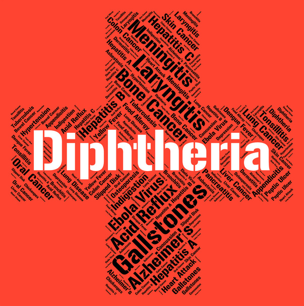 Diphtérie Mot signifie Corynebacterium Diphtheriae et affliction
 - Photo, image