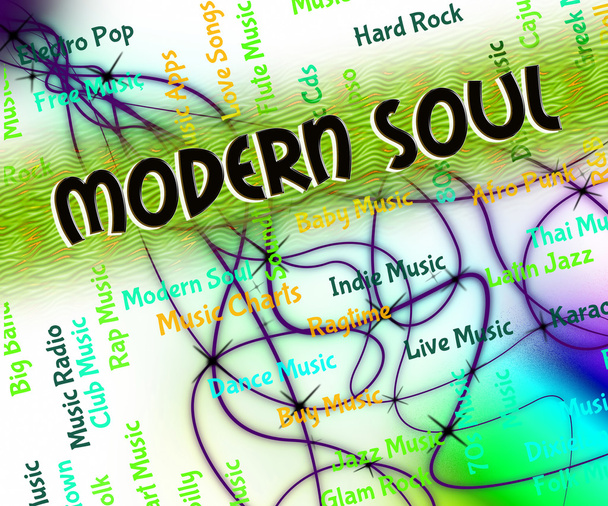 Soul Music Means Up To Date And Melody - Photo, Image
