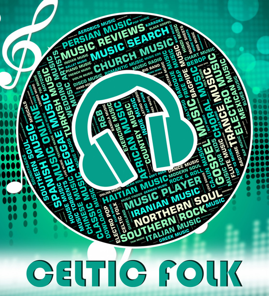 Celtycki Folk oznacza ścieżki dźwiękowe i gaelicki - Zdjęcie, obraz