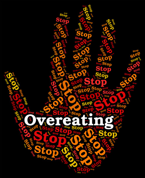 Megáll Overeating eszközök figyelmeztető jel, és ellenőrzés - Fotó, kép