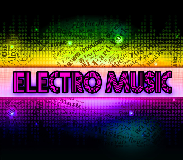 Electro μουσική δείχνει κομμάτια ήχου και ήχου - Φωτογραφία, εικόνα