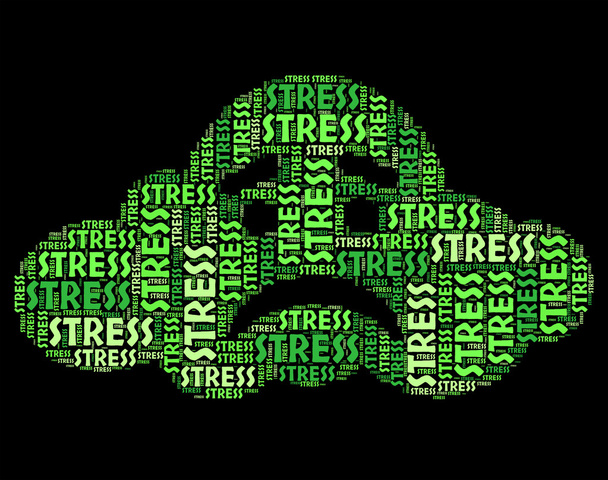 Stress Word Represents Stressing Text And Wordcloud - Photo, Image