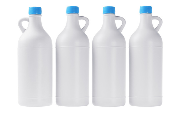 weiße Plastikwaschmittelflaschen - Foto, Bild