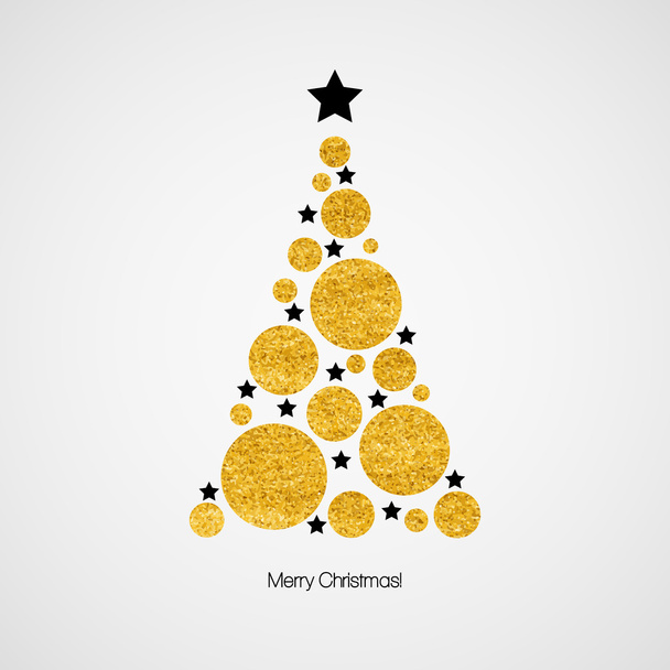 Christmas card with Christmas tree. Vector illustration - Vector, Image
