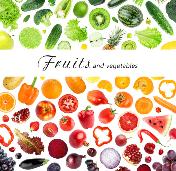 Sammlung von Obst und Gemüse - Foto, Bild