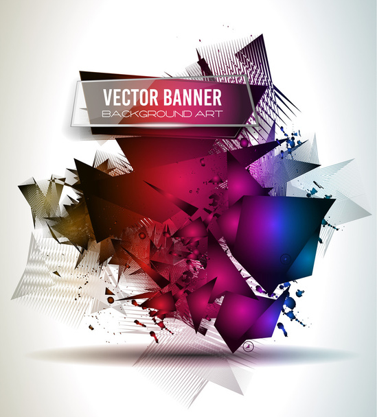 Abstract Background with Shapes Explosion - Vector, Image