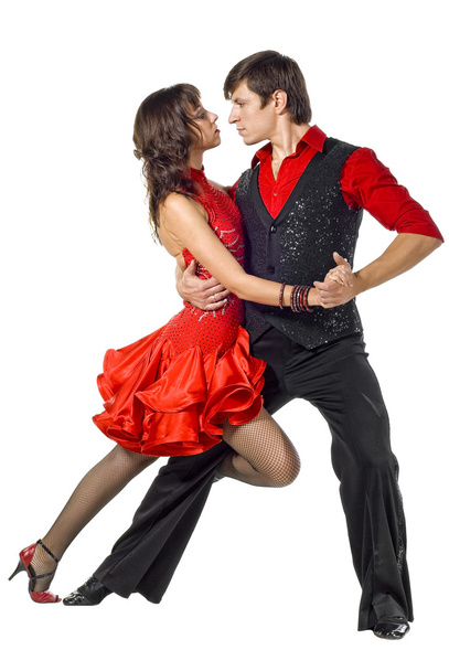 Portrait of young elegance tango dancers. - Photo, Image