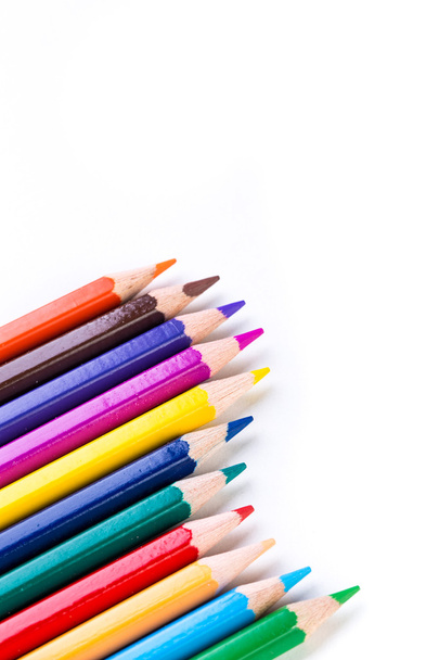 colored pencils isolated - Φωτογραφία, εικόνα