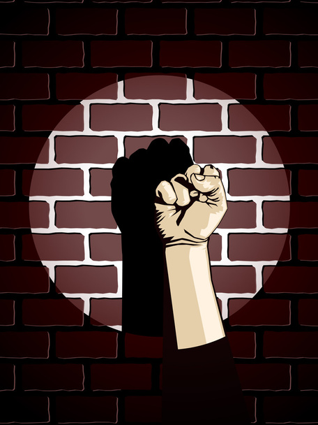 Fist wall - Vector, Image