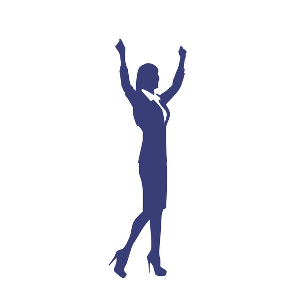excited businesswoman in suit - Vector, Image